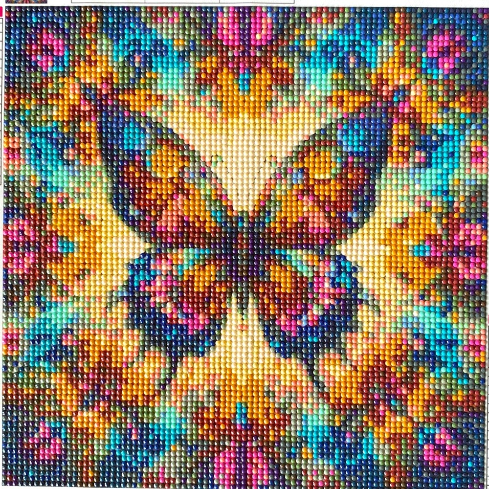 Stained Glass Butterfly Diamond Dot Art Picture Painting